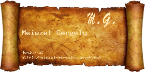 Meiszel Gergely névjegykártya